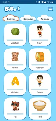 Learn Reading, Speaking English for Kids - BiBo android App screenshot 1